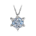 Necklace Snowflake Pendant Necklace Rhinestone Necklace for Women Girls