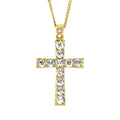 Hip Hop Necklace Unisex Cross Pendant Necklace Flat Chain Choker Stylish Necklace Elegant Chain Necklace