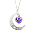 Moon Pendant Necklace Hollow Crescent Constellation Necklace Pendant Luminous Necklace