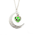 Moon Pendant Necklace Hollow Crescent Constellation Necklace Pendant Luminous Necklace