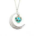 Moon Pendant Necklace Hollow Crescent Constellation Necklace Pendant Luminous Necklace