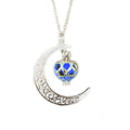 Moon Pendant Necklace Hollow Crescent Constellation Necklace Pendant Luminous Necklace